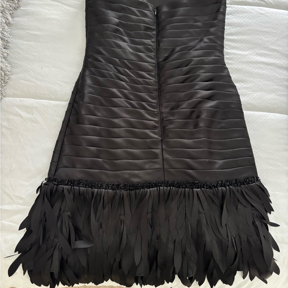 Strapless White House Black Market Black Ruched Dress - Picture 5 of 8